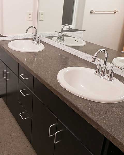 GeoMatrix fly ash and glass countertops