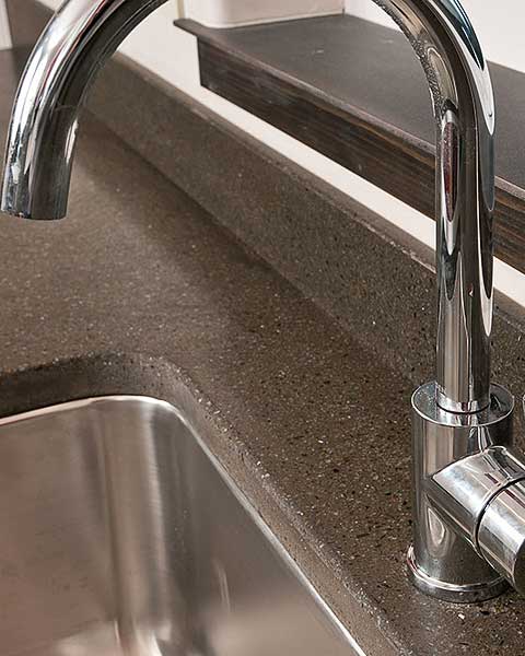 GeoMatrix fly ash and glass countertops