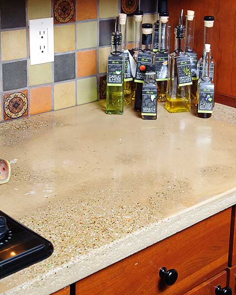 GeoMatrix fly ash and glass countertops