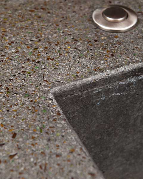 GeoMatrix fly ash and glass countertops