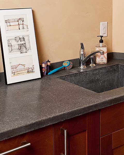 GeoMatrix fly ash and glass countertops